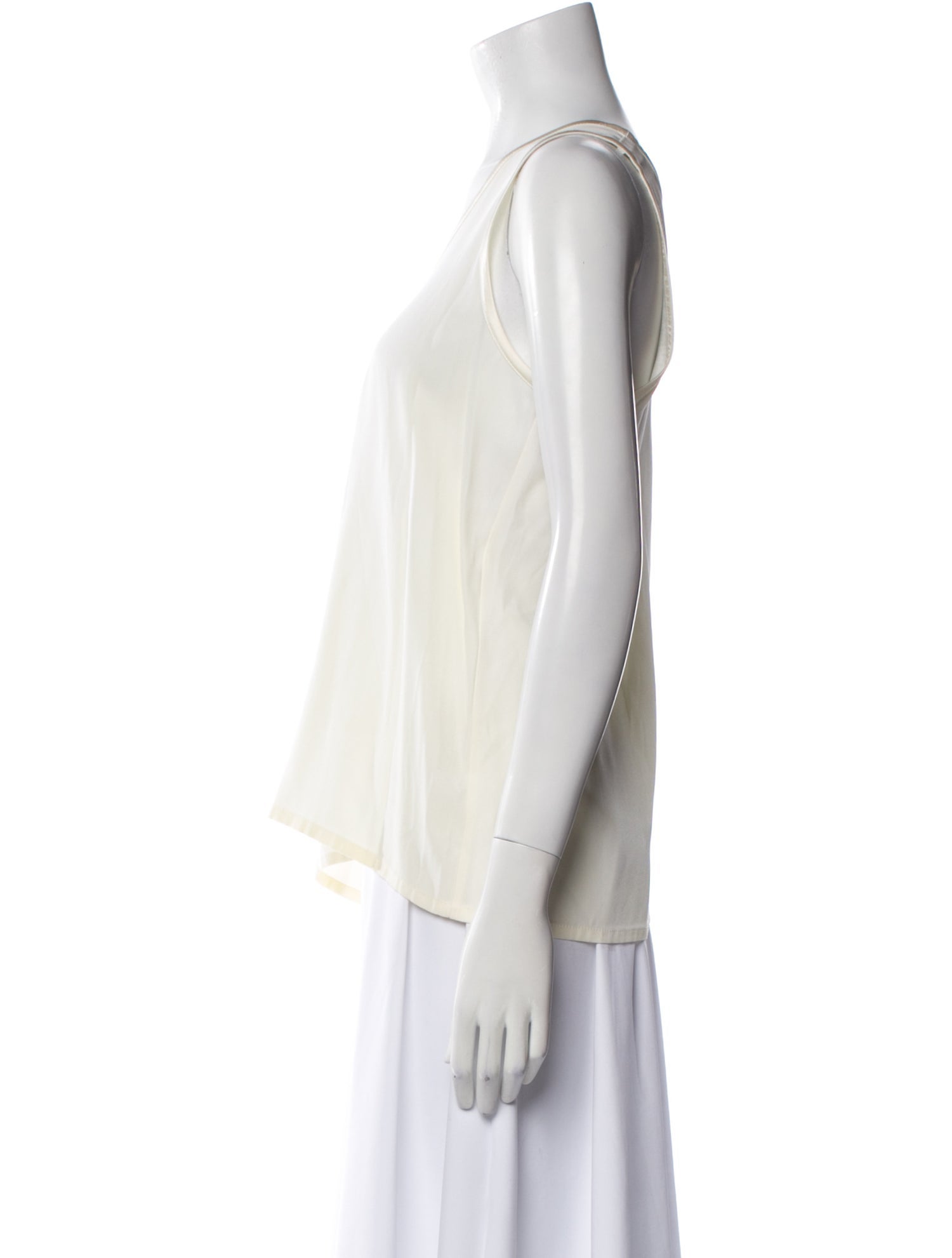Yves Saint Laurent Silk Scoop Neck Top
