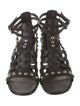 Yves Saint Laurent Leather Studded Accents Gladiator Sandals