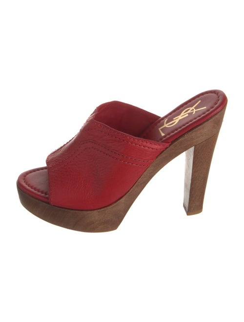 Yves Saint Laurent Leather Mules