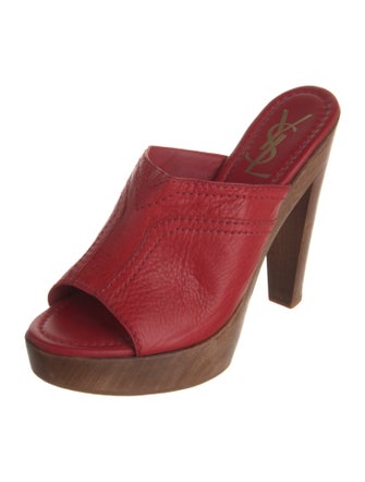 Yves Saint Laurent Leather Mules