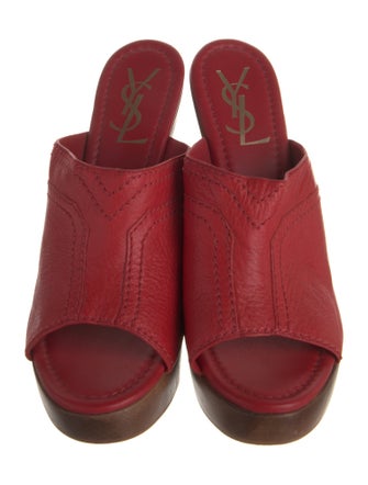 Yves Saint Laurent Leather Mules