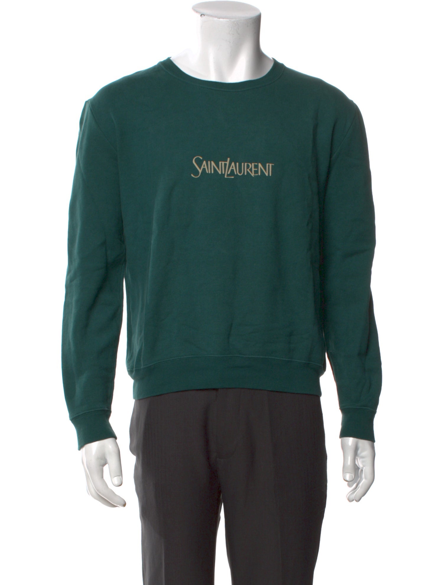 Yves Saint Laurent Graphic Print Crew Neck Sweatshirt