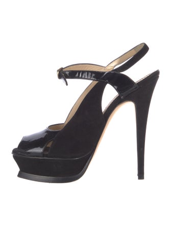 Yves Saint Laurent Patent Leather Slingback Pumps
