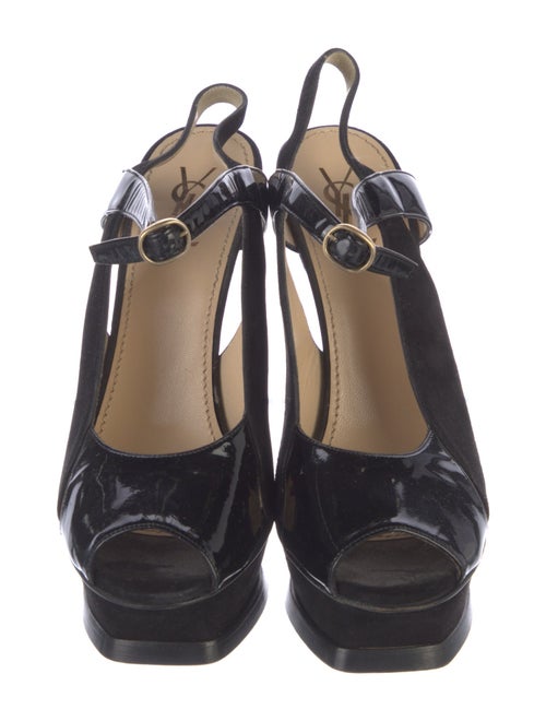 Yves Saint Laurent Patent Leather Slingback Pumps