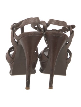 Yves Saint Laurent Leather T-Strap Sandals
