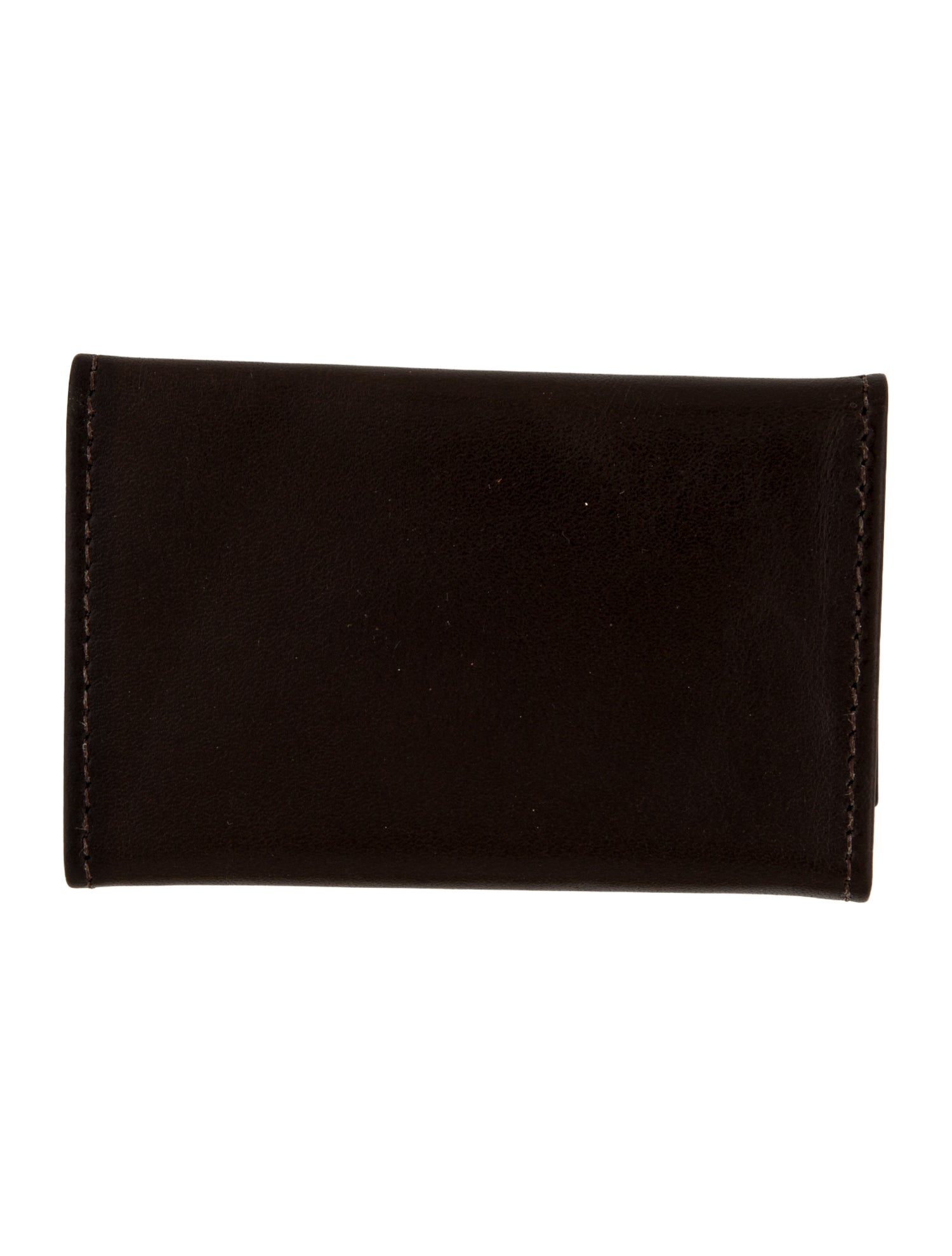 Yves Saint Laurent Brown Leather Key Holder Wallet