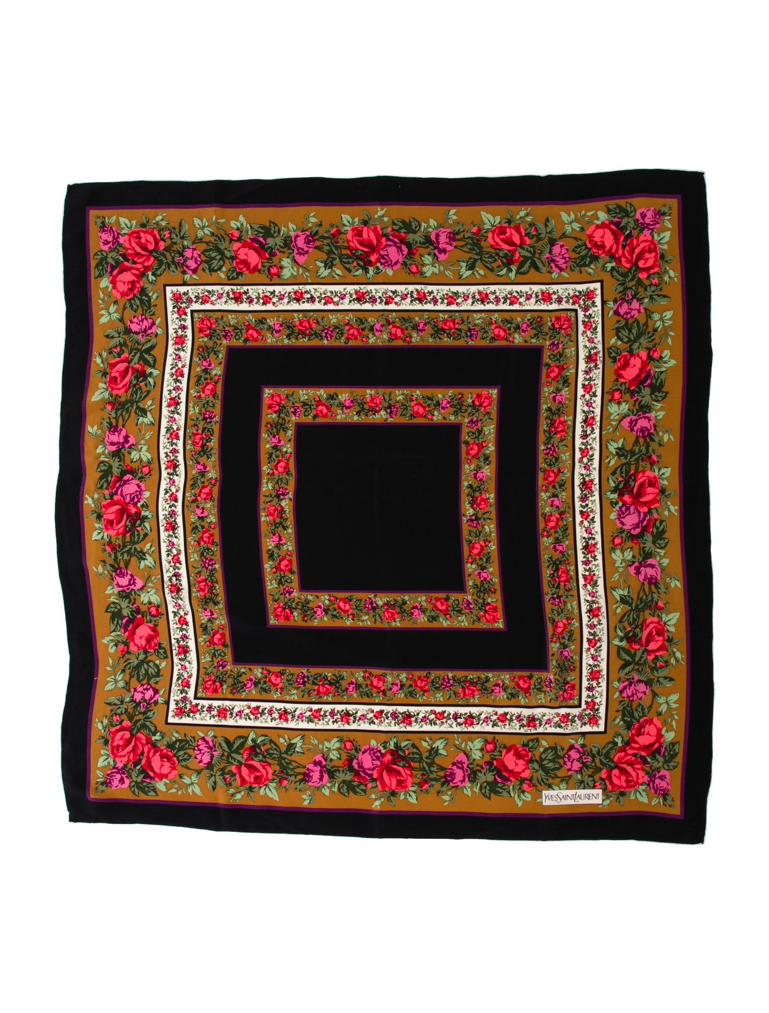 Yves Saint Laurent Suede Printed Scarf