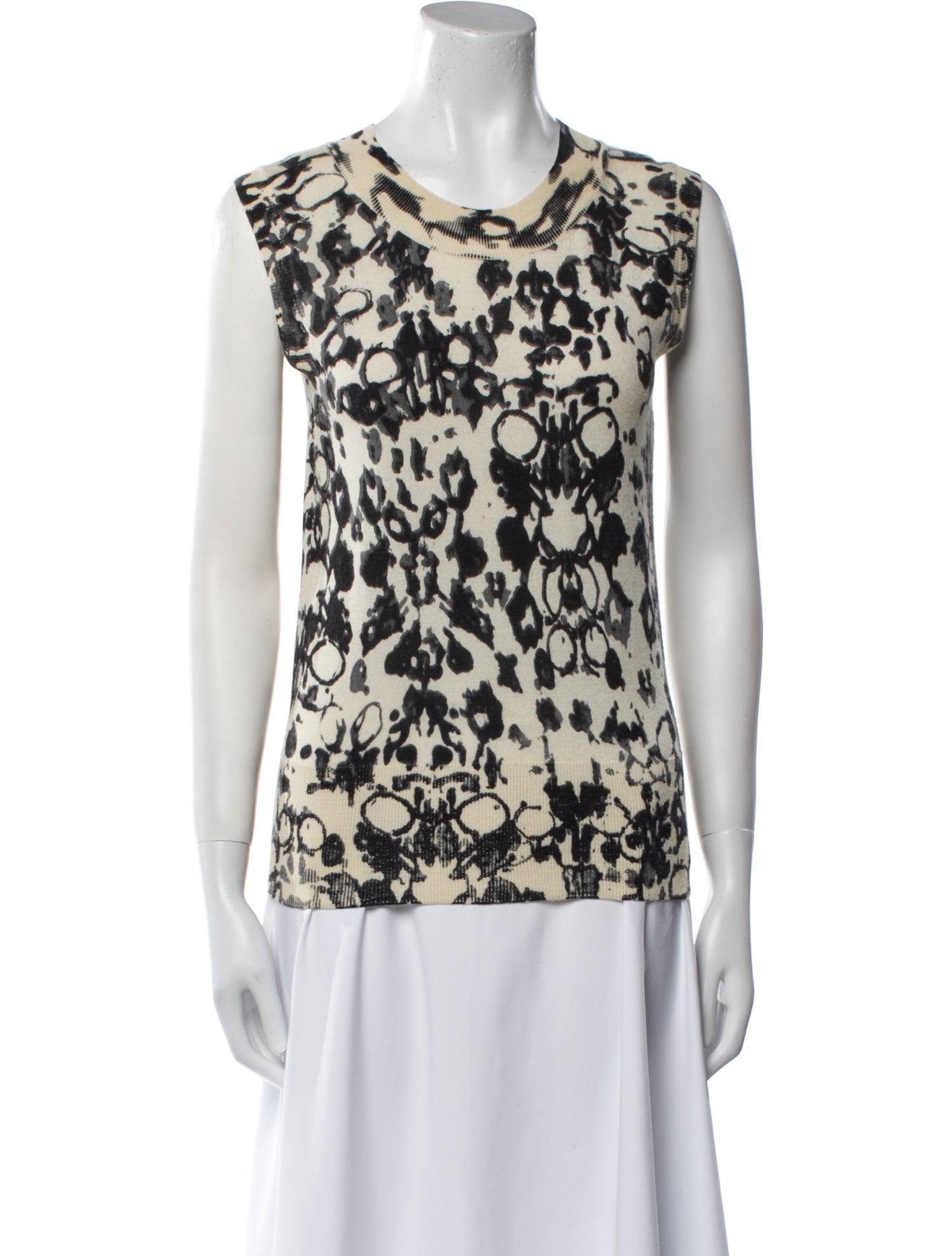 Yves Saint Laurent Cashmere Printed Top