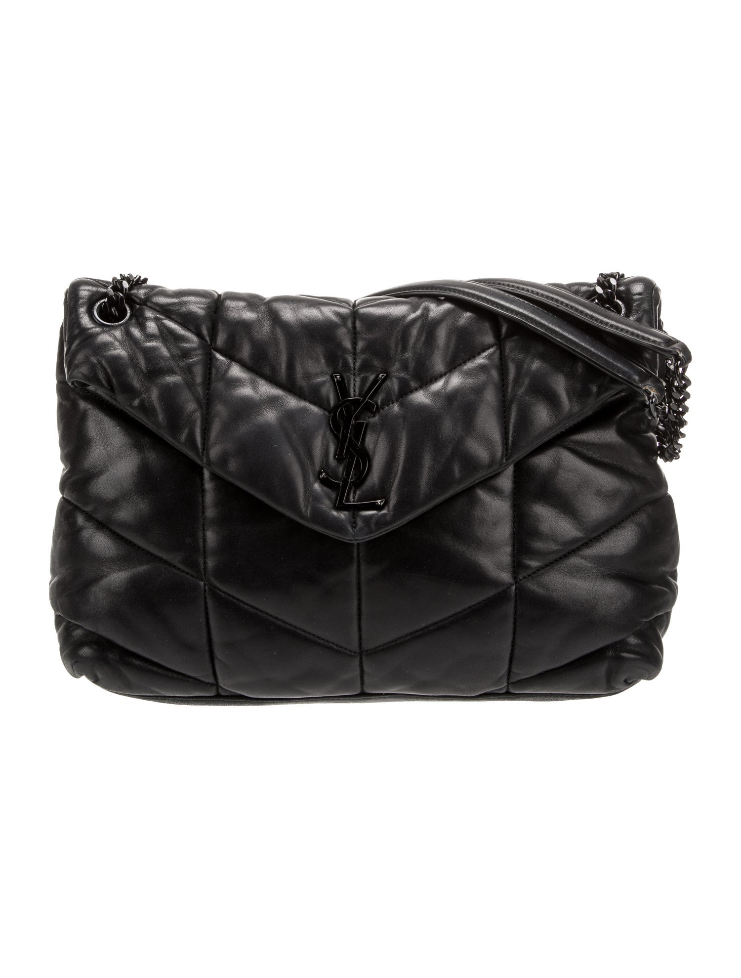 Saint Laurent Leather Puffer Medium