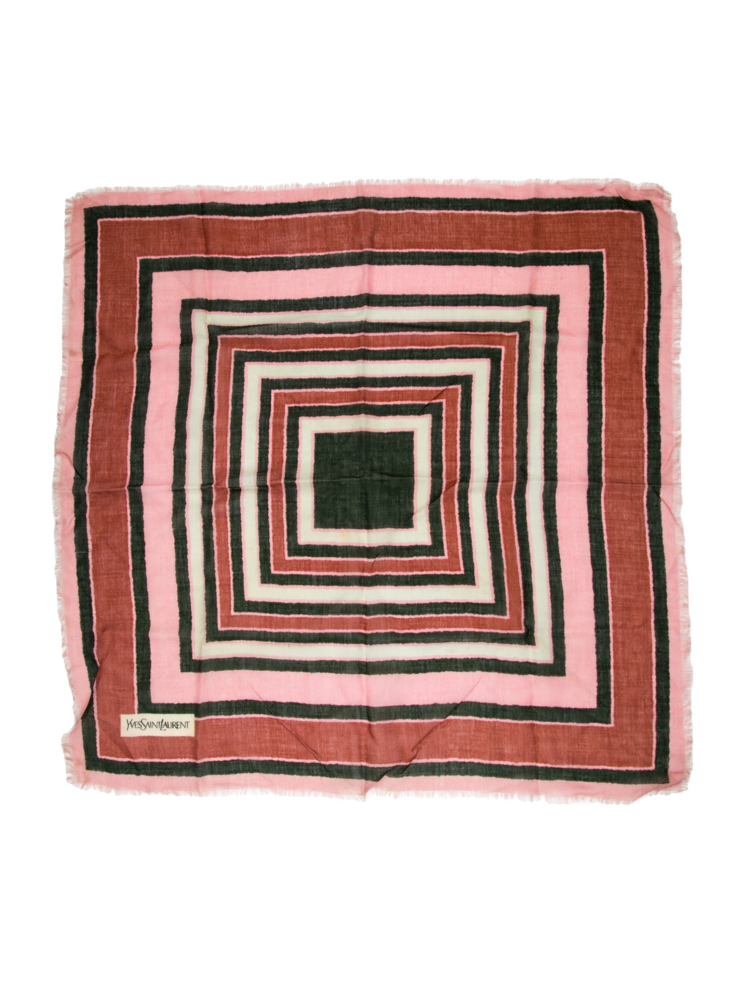 Yves Saint Laurent Wool Striped Scarf