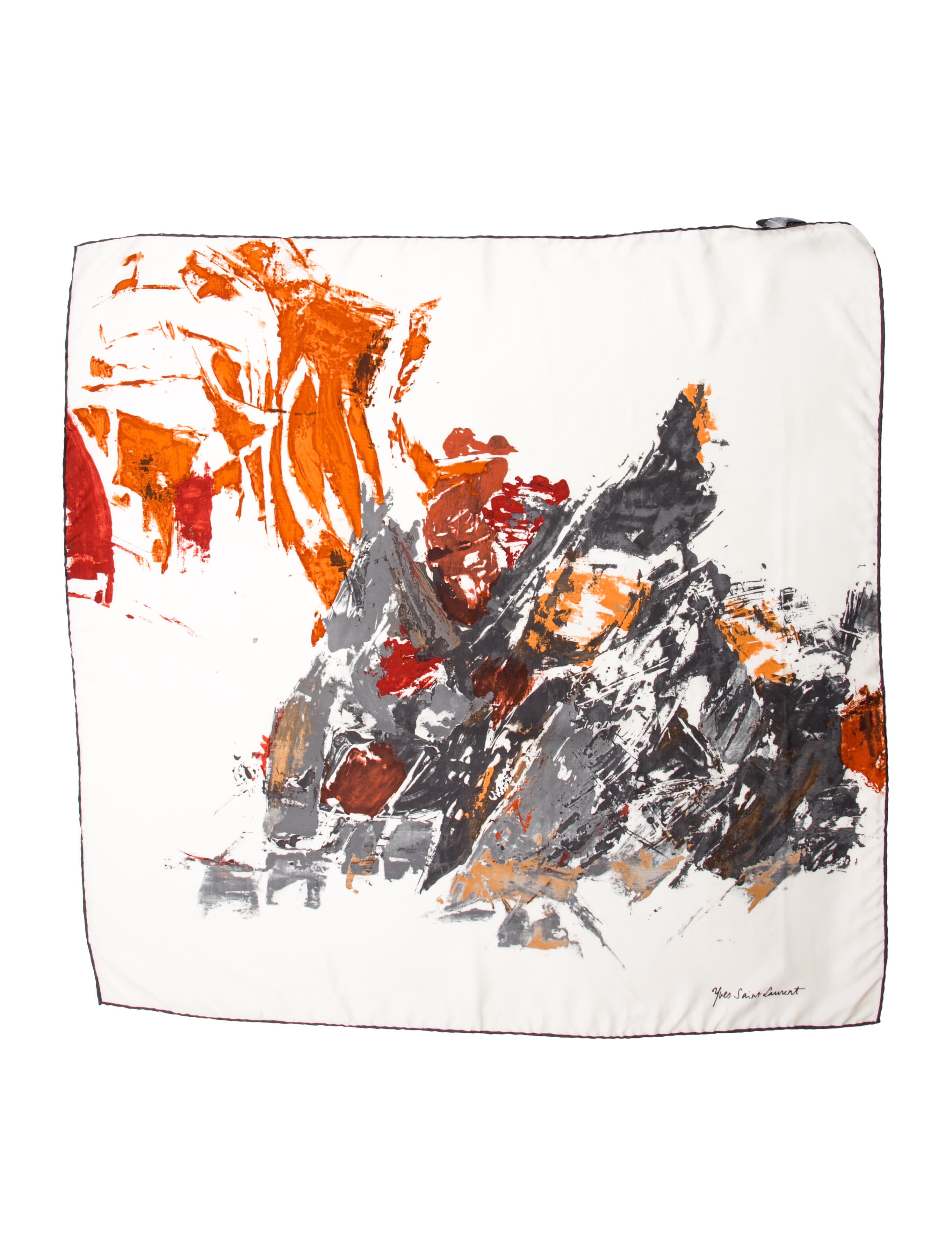 Yves Saint Laurent Silk Printed Scarf