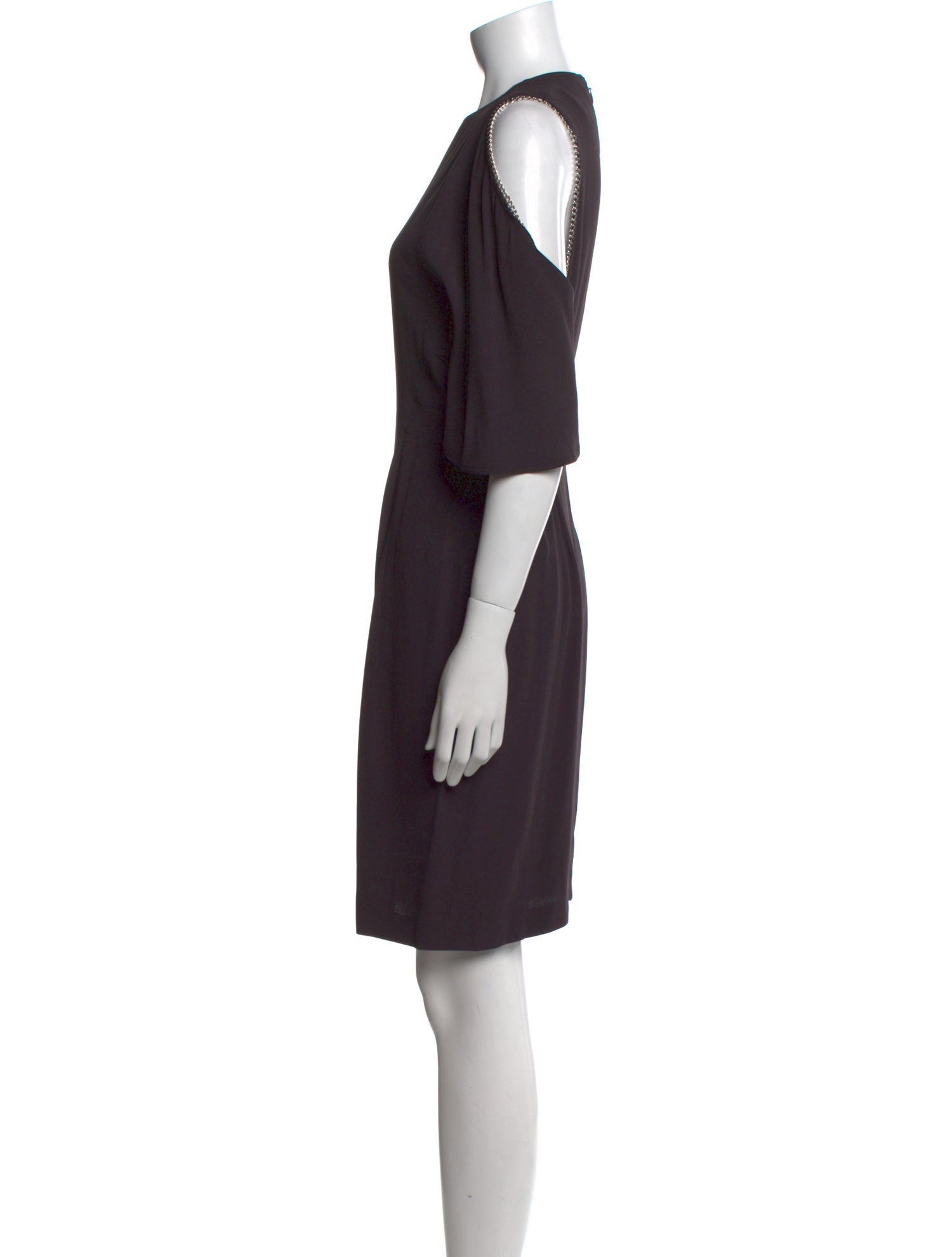 Yves Saint Laurent Crew Neck Knee-Length Dress