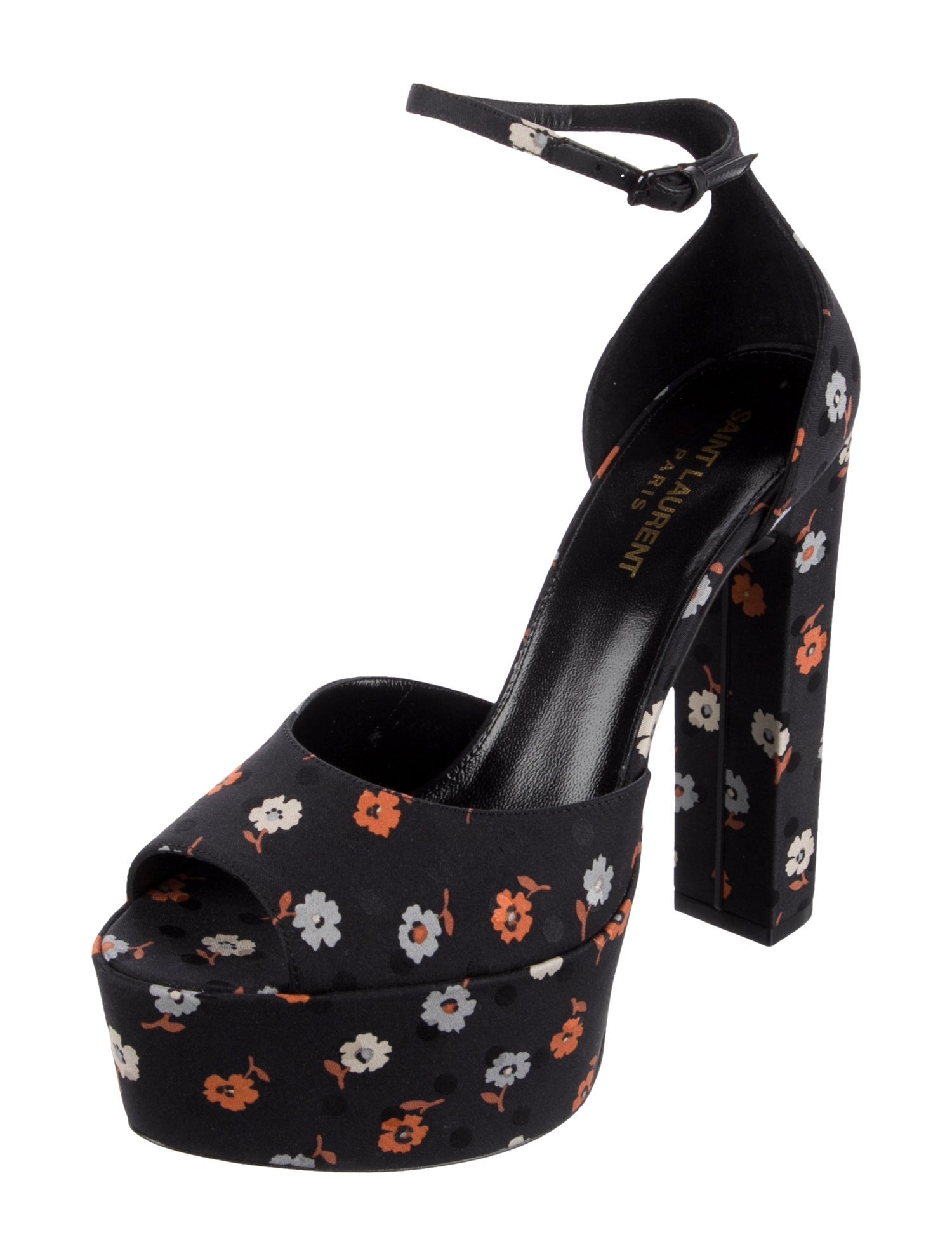 Saint Laurent Floral Print D'Orsay Pumps