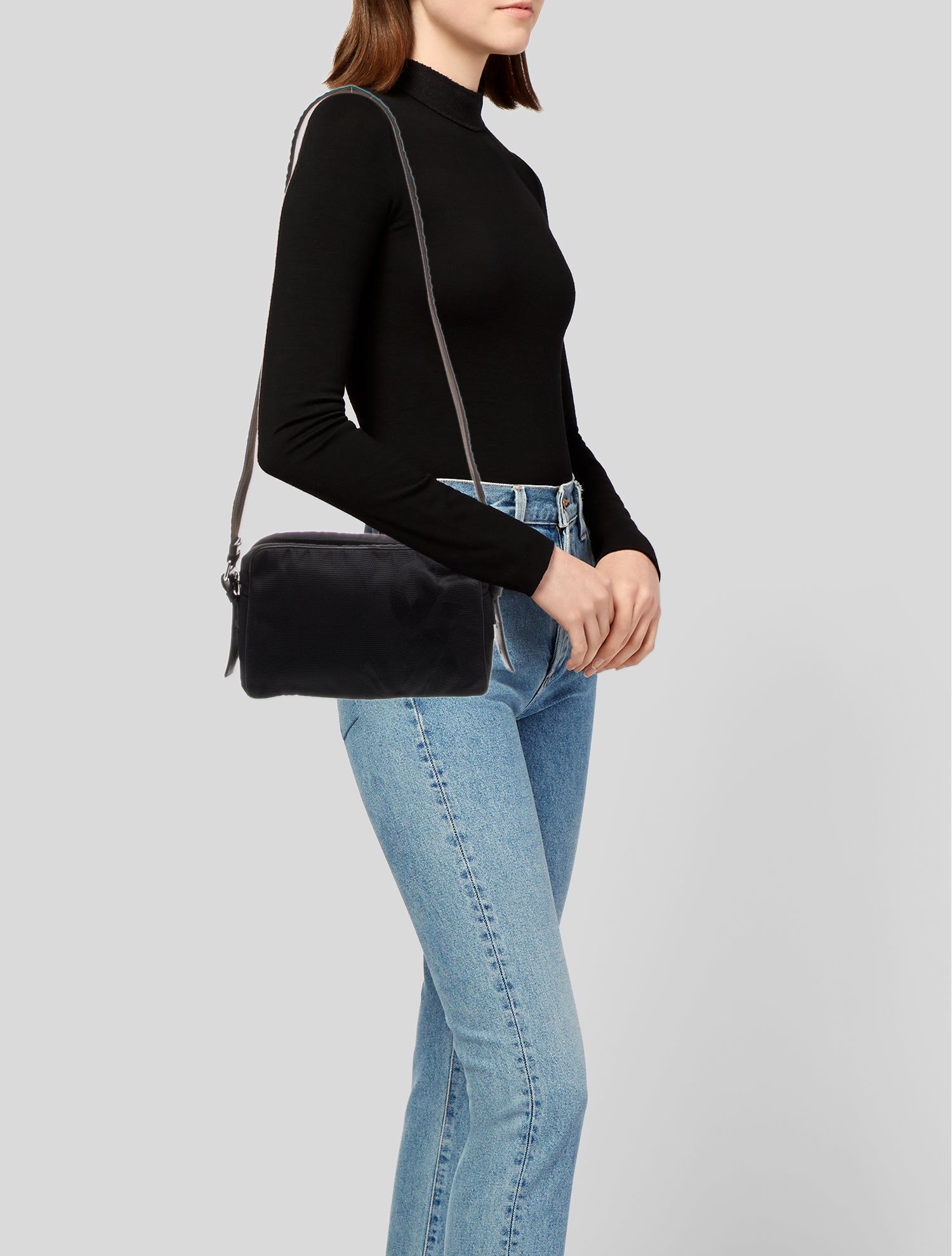 Yves Saint Laurent Rive Gauche Nylon Crossbody Bag