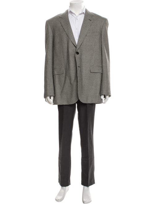 Celine Wool Houndstooth Print Blazer