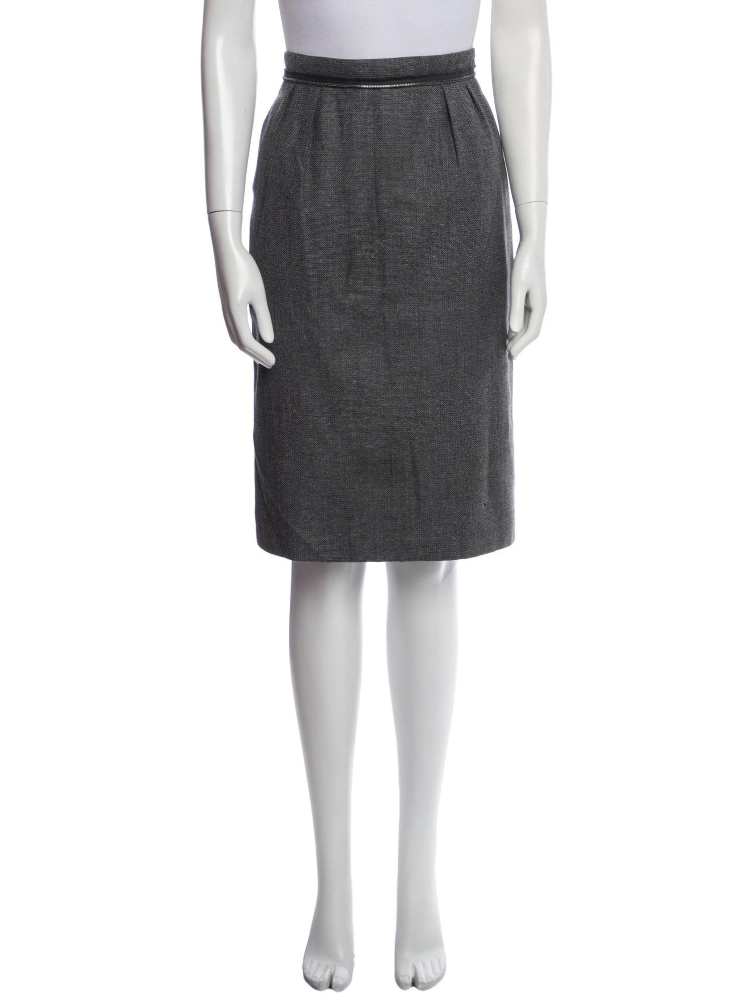 Yves Saint Laurent Tweed Knee-Length Skirt