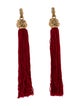 Yves Saint Laurent 'Logo' Tassel Clip-On Drop Earrings
