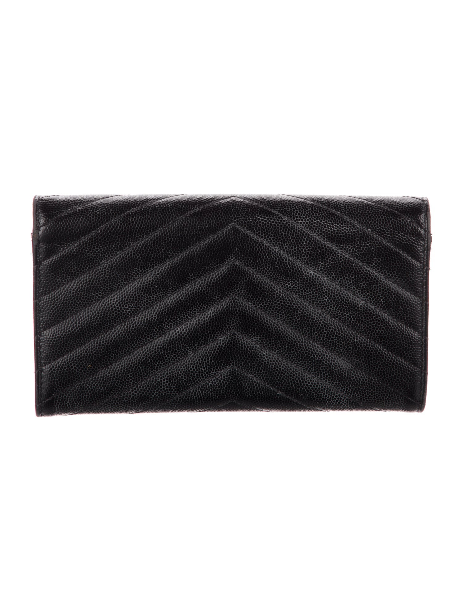 Yves Saint Laurent Matelassé Monogram Flap Wallet Leather Wallet