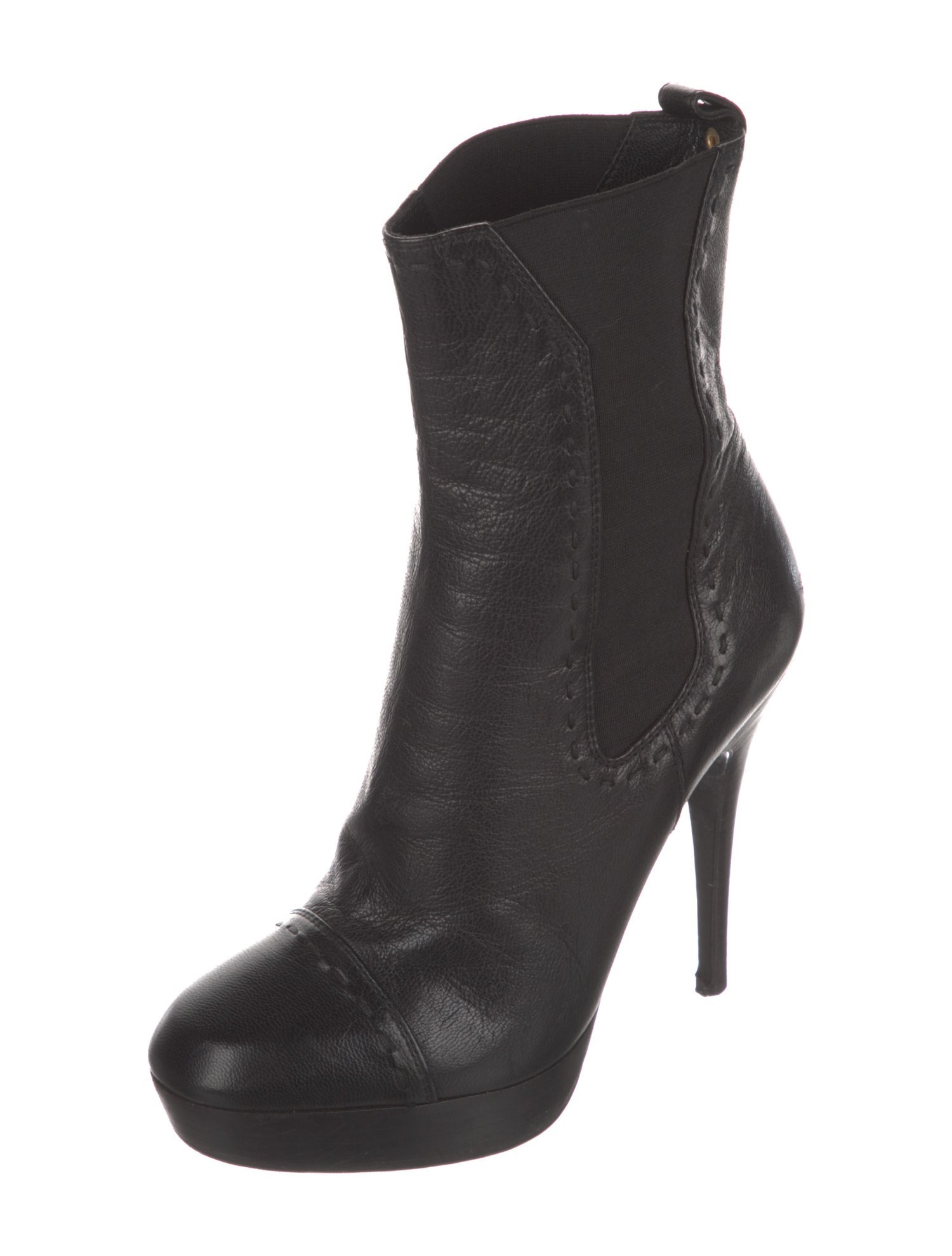 Yves Saint Laurent Leather Sock Boots