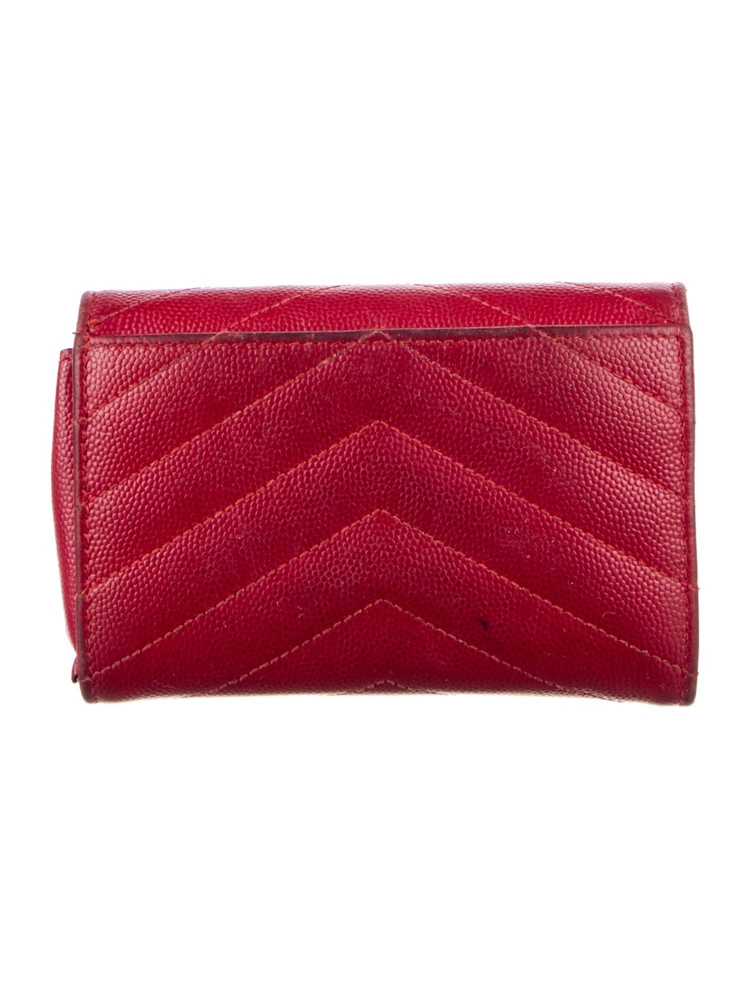 Saint Laurent Chevron Leather Wallet
