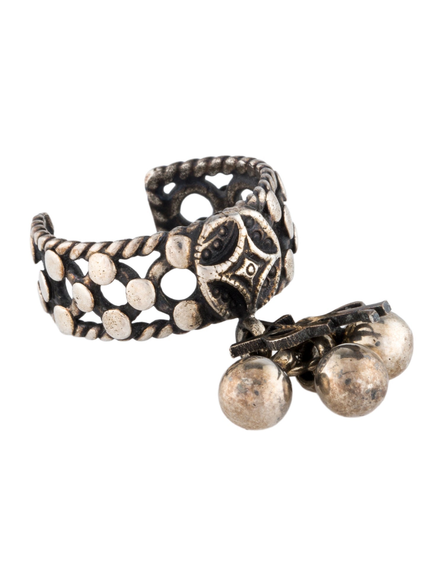 Yves Saint Laurent Folk Phalanx Ring With Bells