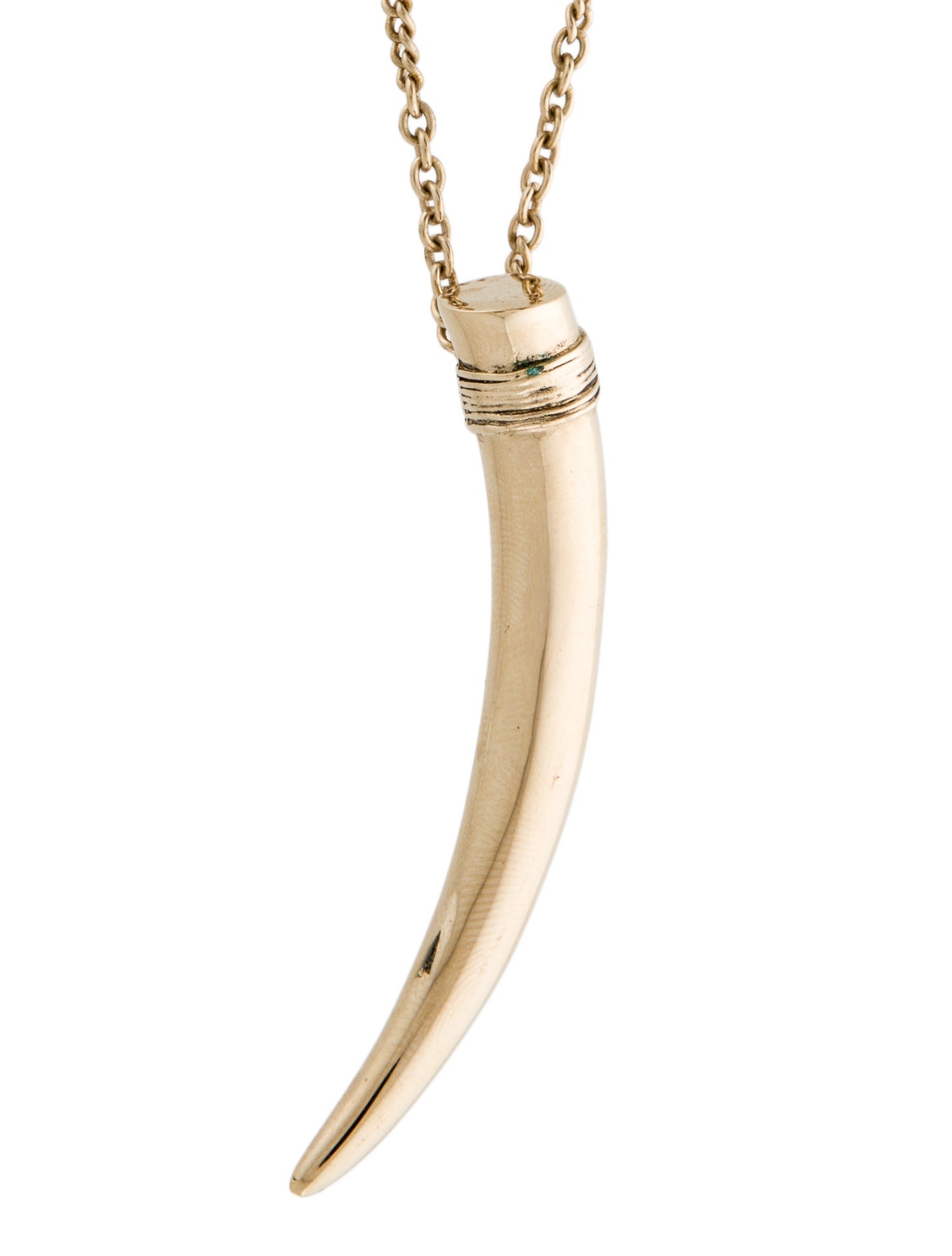 Yves Saint Laurent 'Horn Folk' Pendant Necklace