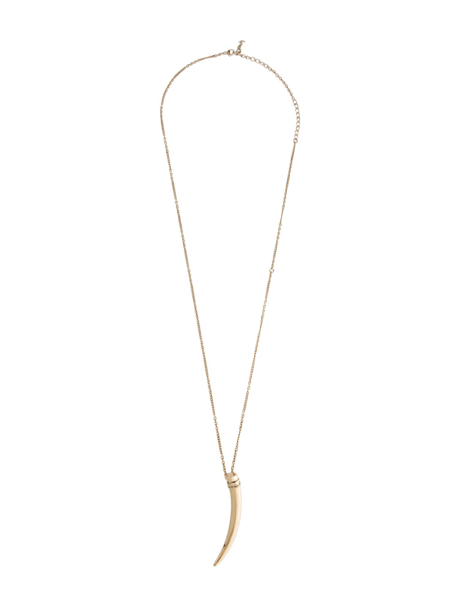 Yves Saint Laurent 'Horn Folk' Pendant Necklace