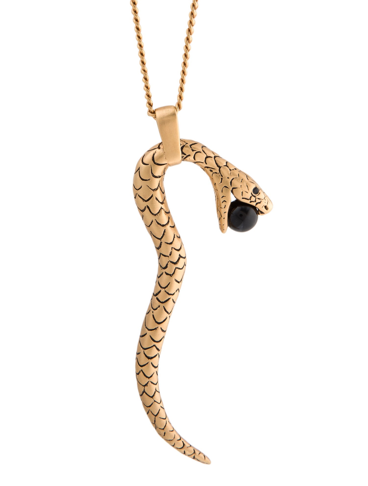 Yves Saint Laurent Snake Pendant Necklace