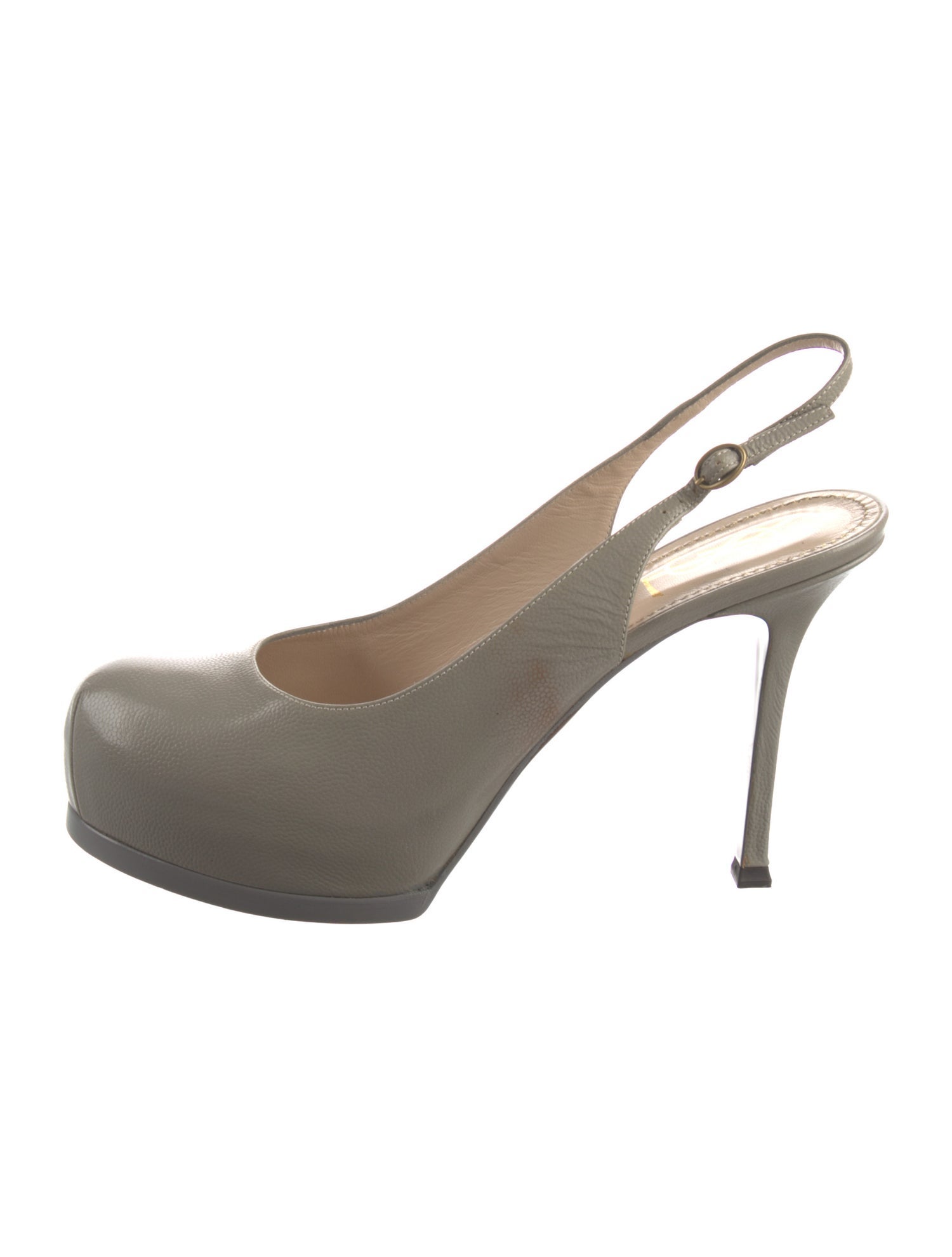 Yves Saint Laurent Leather Slingback Pumps