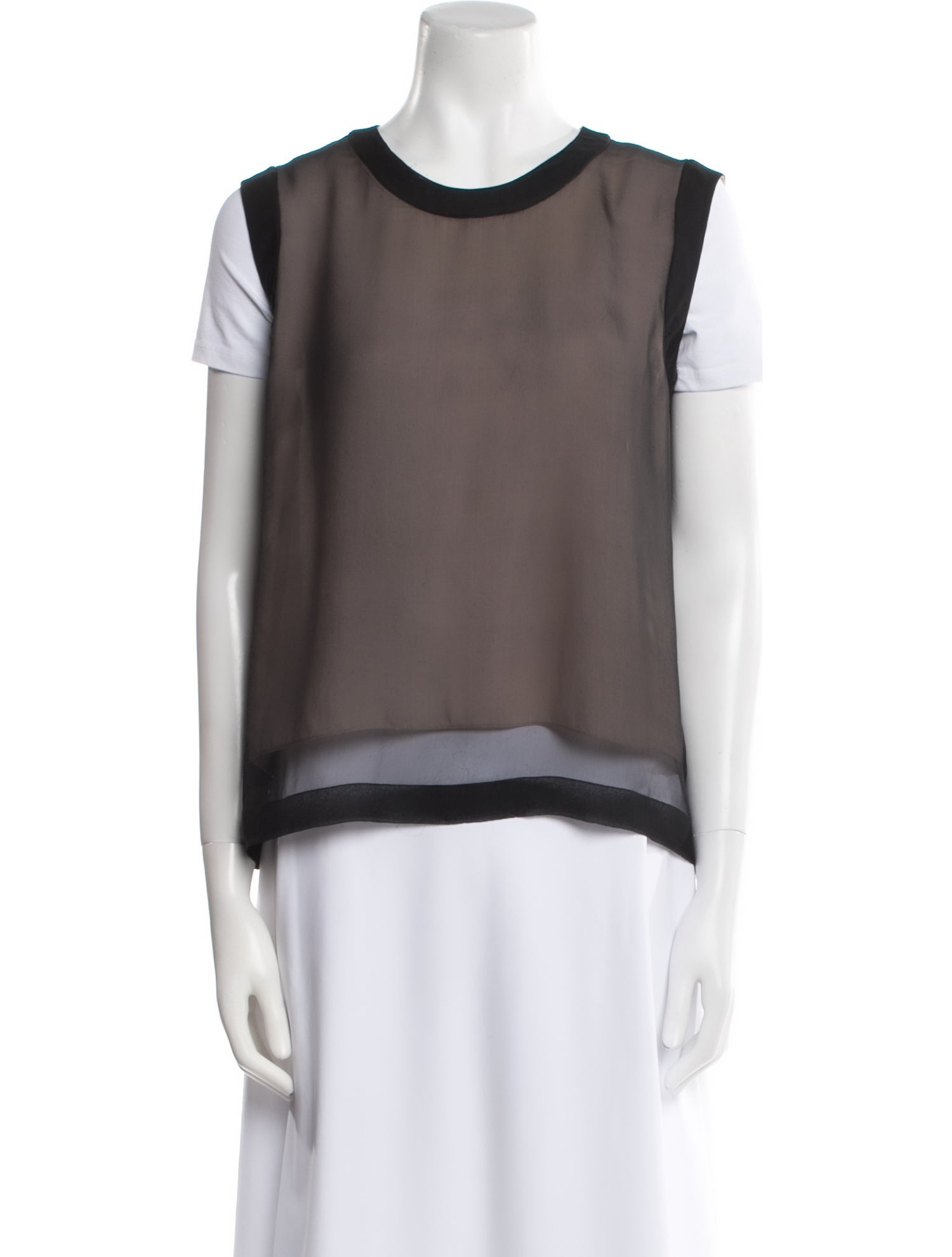 Yves Saint Laurent Silk Scoop Neck Top