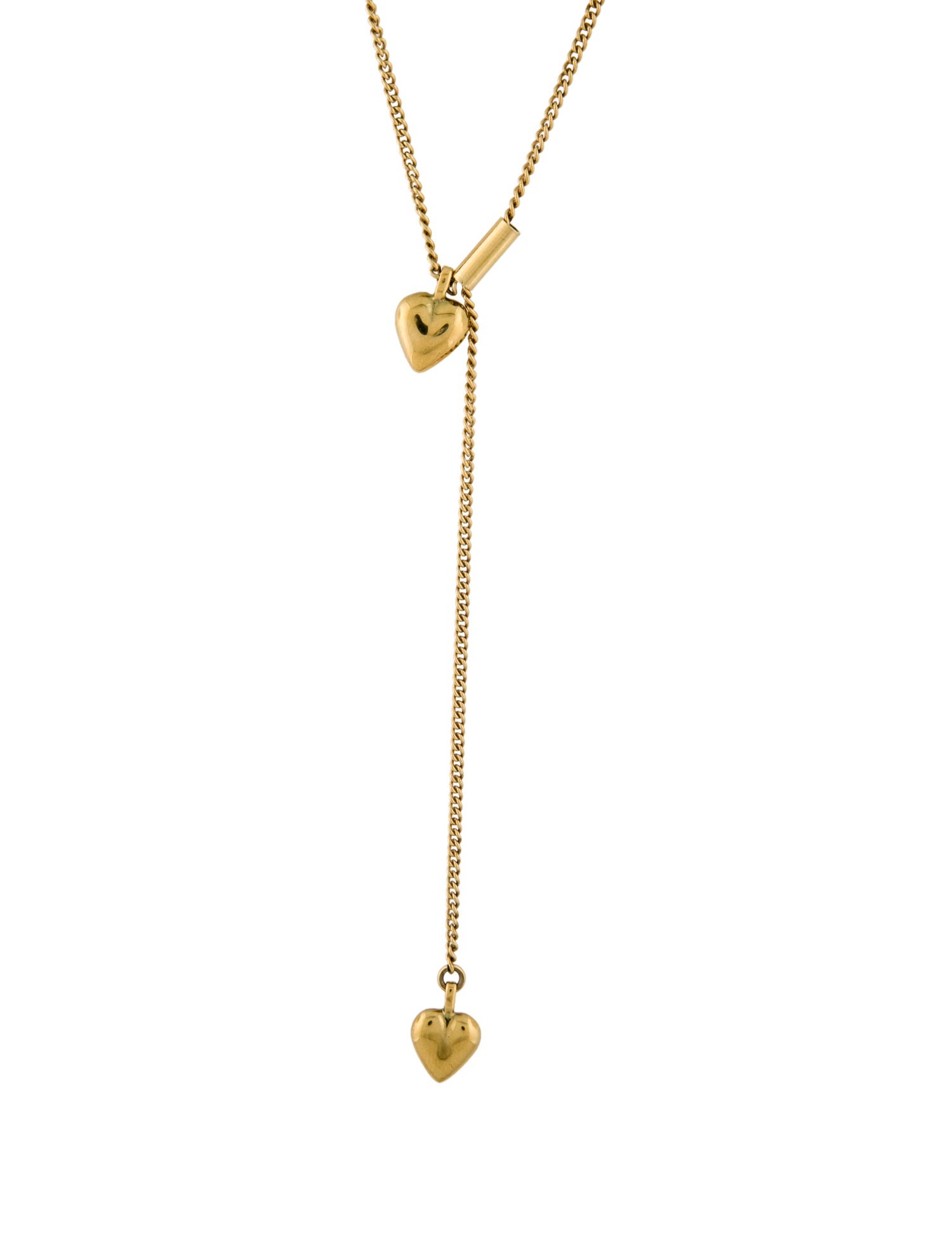 Yves Saint Laurent Heart-charm Lariat Necklace