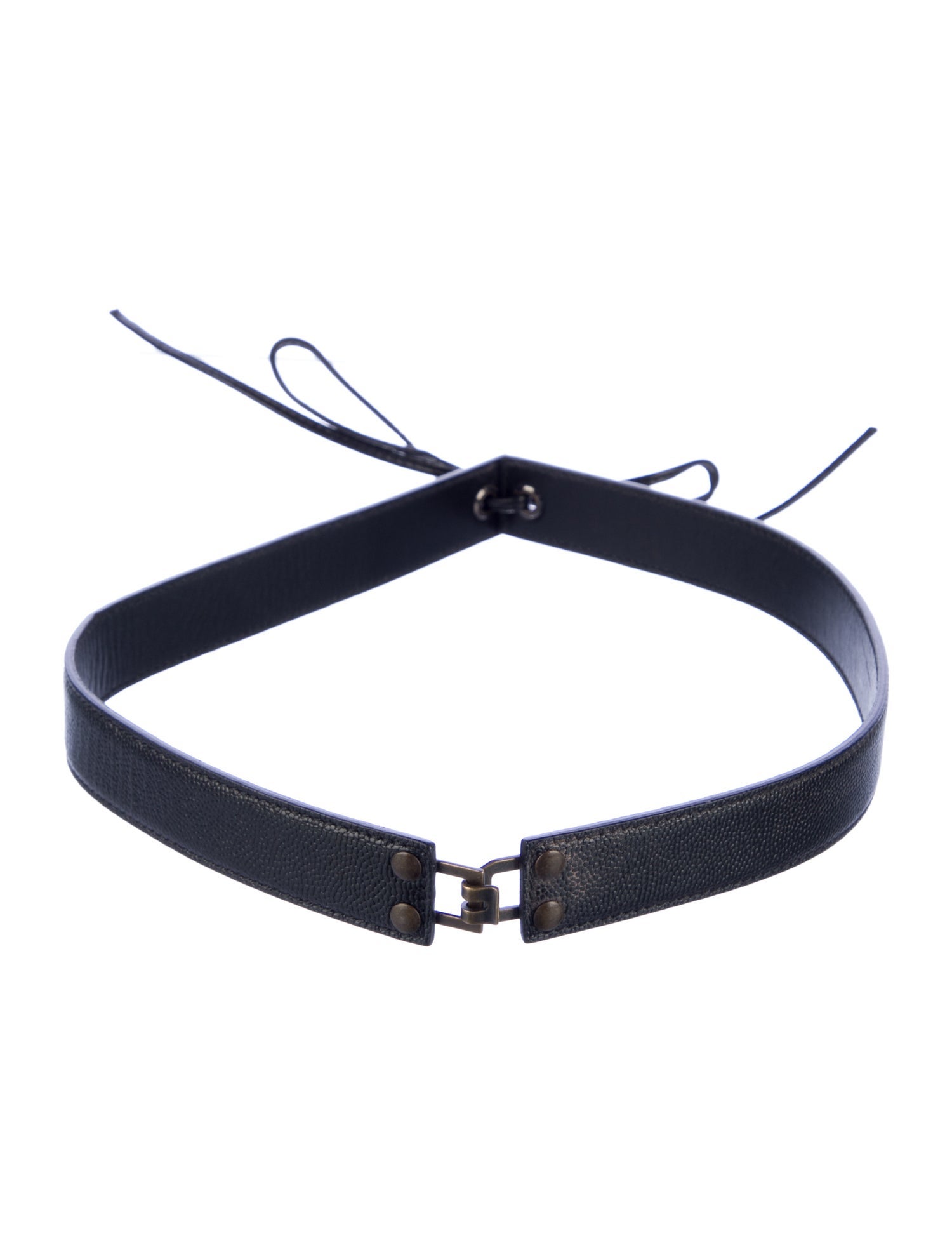 Yves Saint Laurent Skinny Leather Waist Belt
