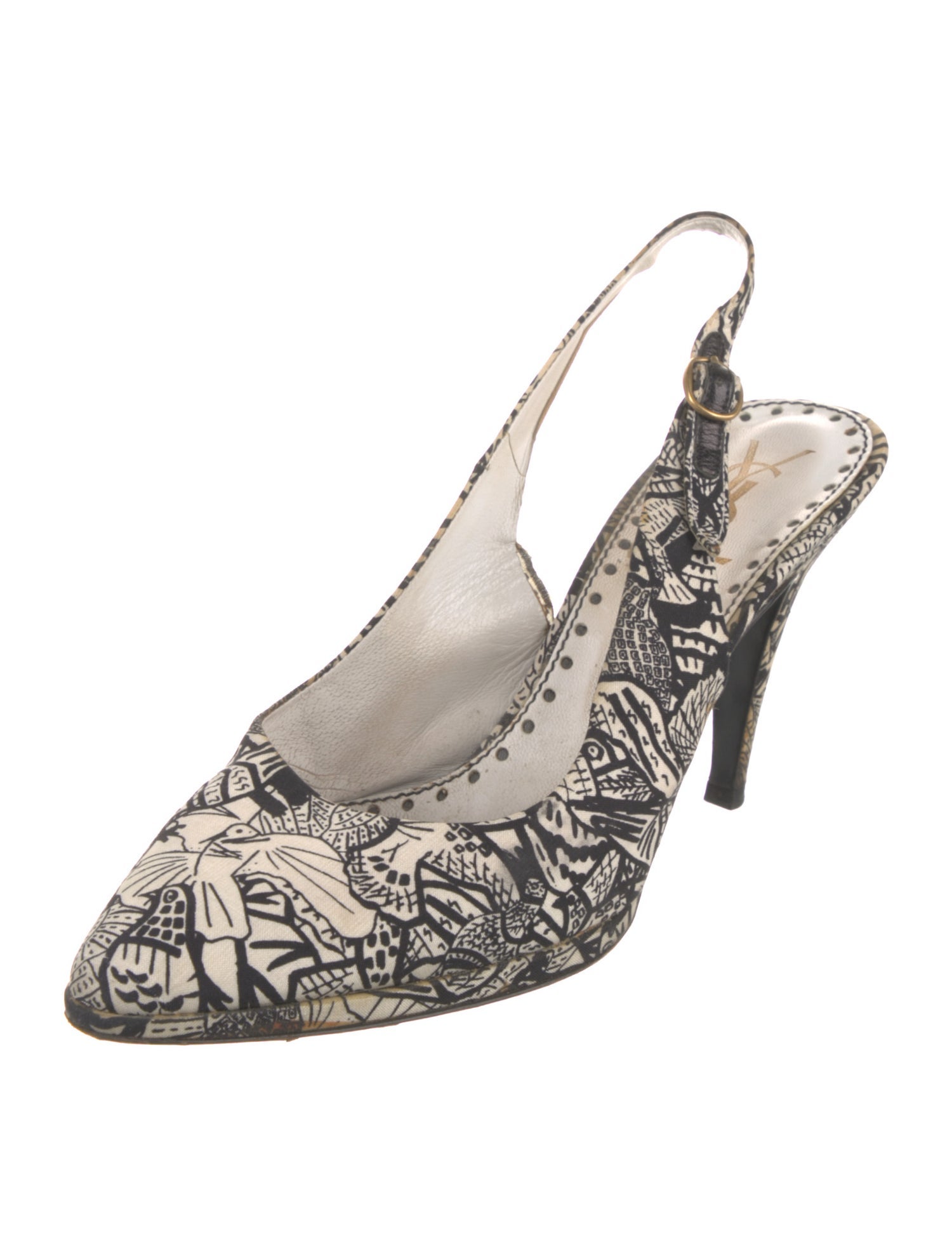 Yves Saint Laurent Printed Slingback Pumps