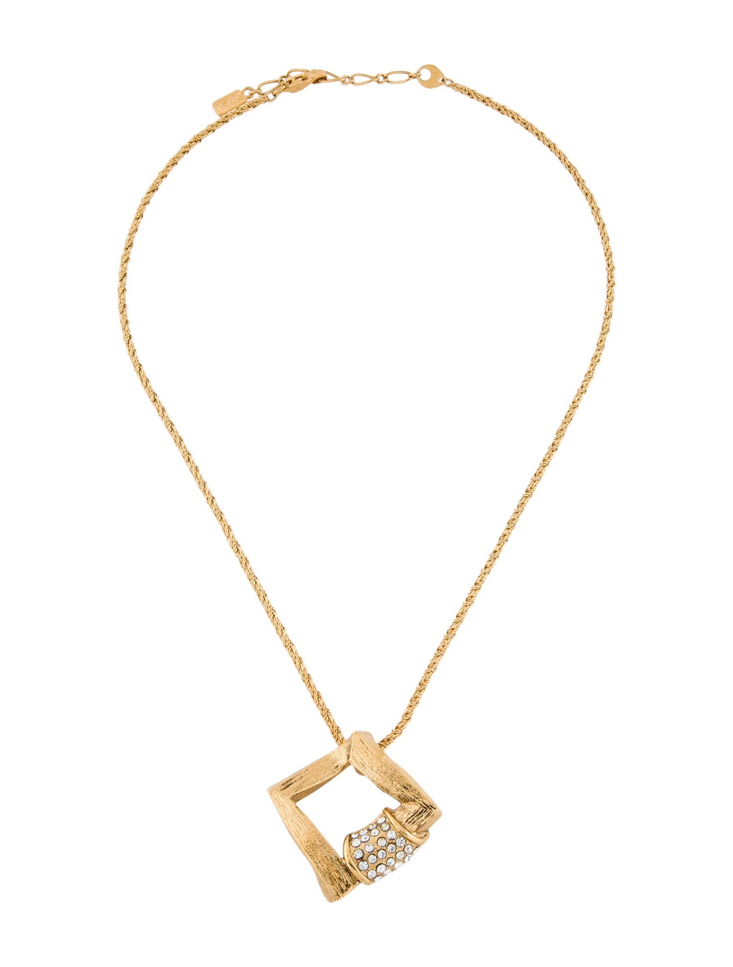 Yves Saint Laurent Vintage Crystal Pendant Necklace
