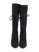 Yves Saint Laurent Suede Tassel Accents Lace-Up Boots