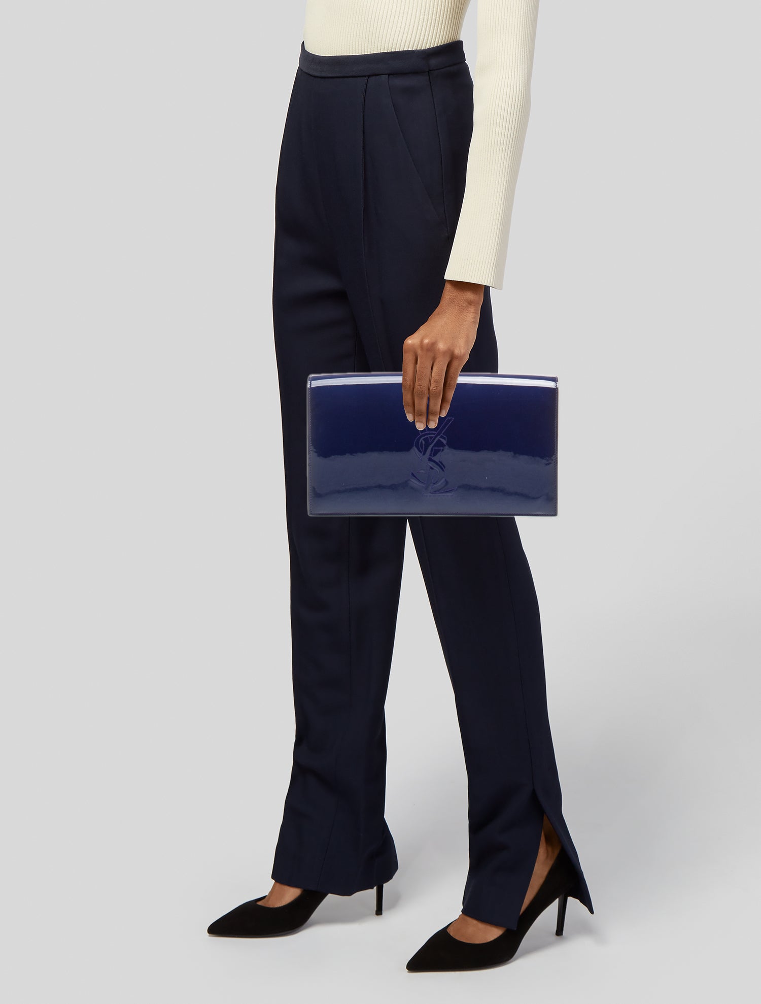 Yves Saint Laurent Patent Leather Belle de jour clutch