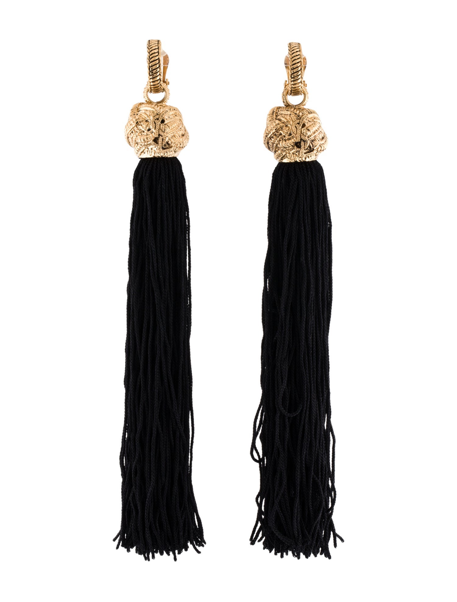 Yves Saint Laurent Thread Tassel Earrings