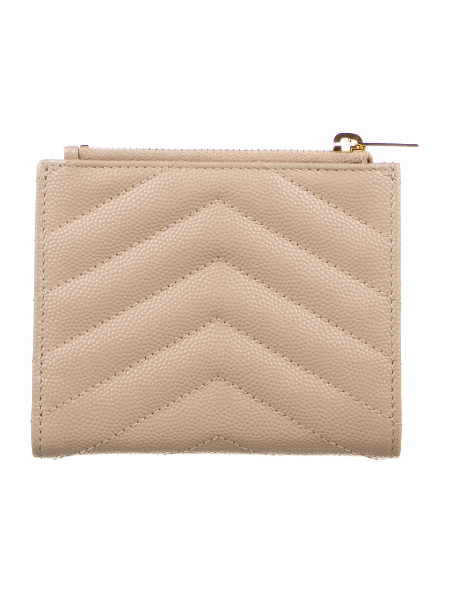 Yves Saint Laurent Leather Compact Wallet