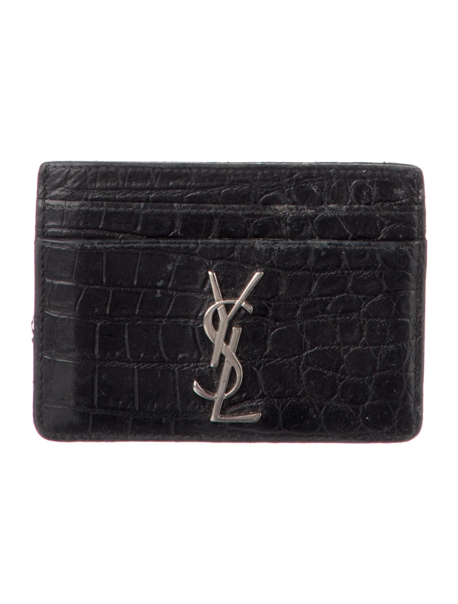 Yves Saint Laurent Crocodile Card Holder