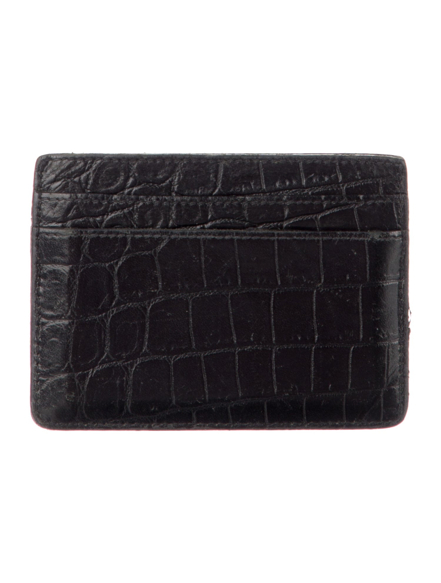 Yves Saint Laurent Crocodile Card Holder