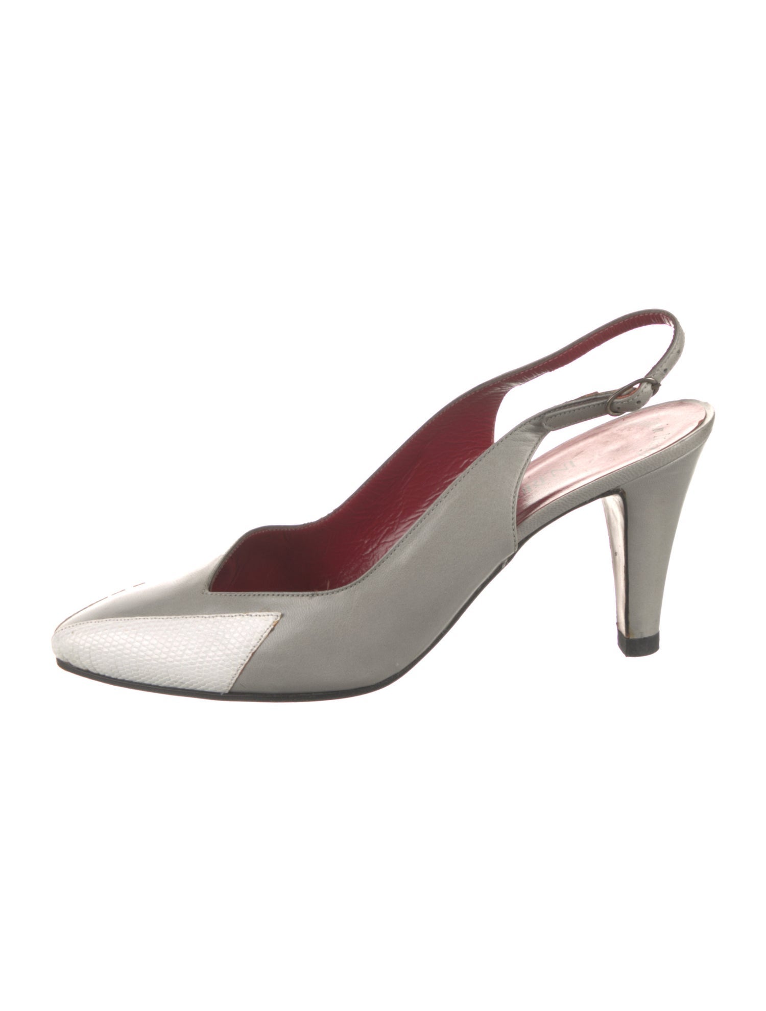 Yves Saint Laurent Vintage Leather Slingback Pumps