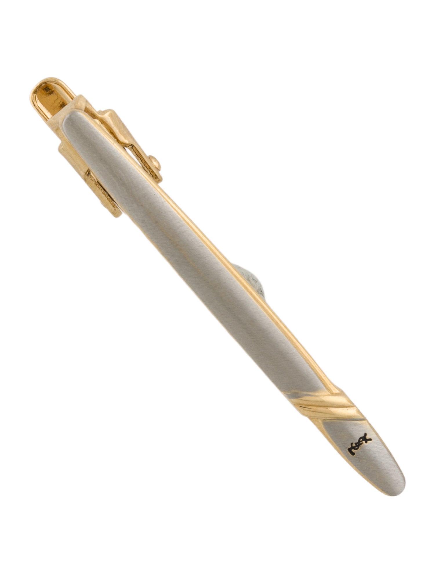 Yves Saint Laurent Vintage Two-Tone Tie Clip