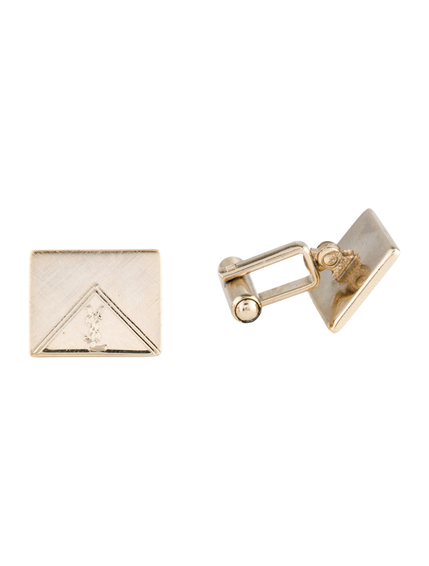Yves Saint Laurent Vintage Logo Cufflinks