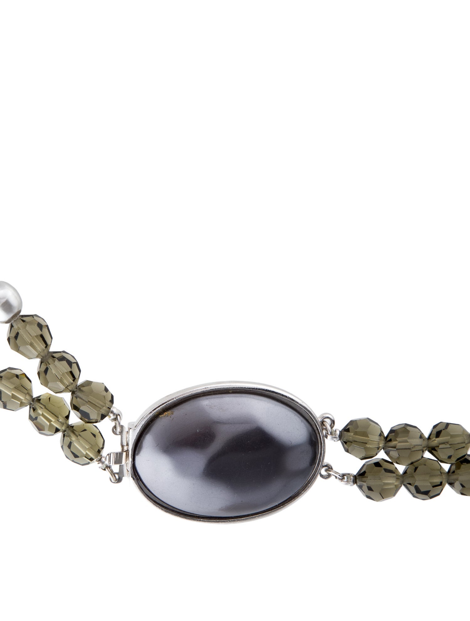 Yves Saint Laurent Vintage Faux Pearl & Bead Double Strand Necklace