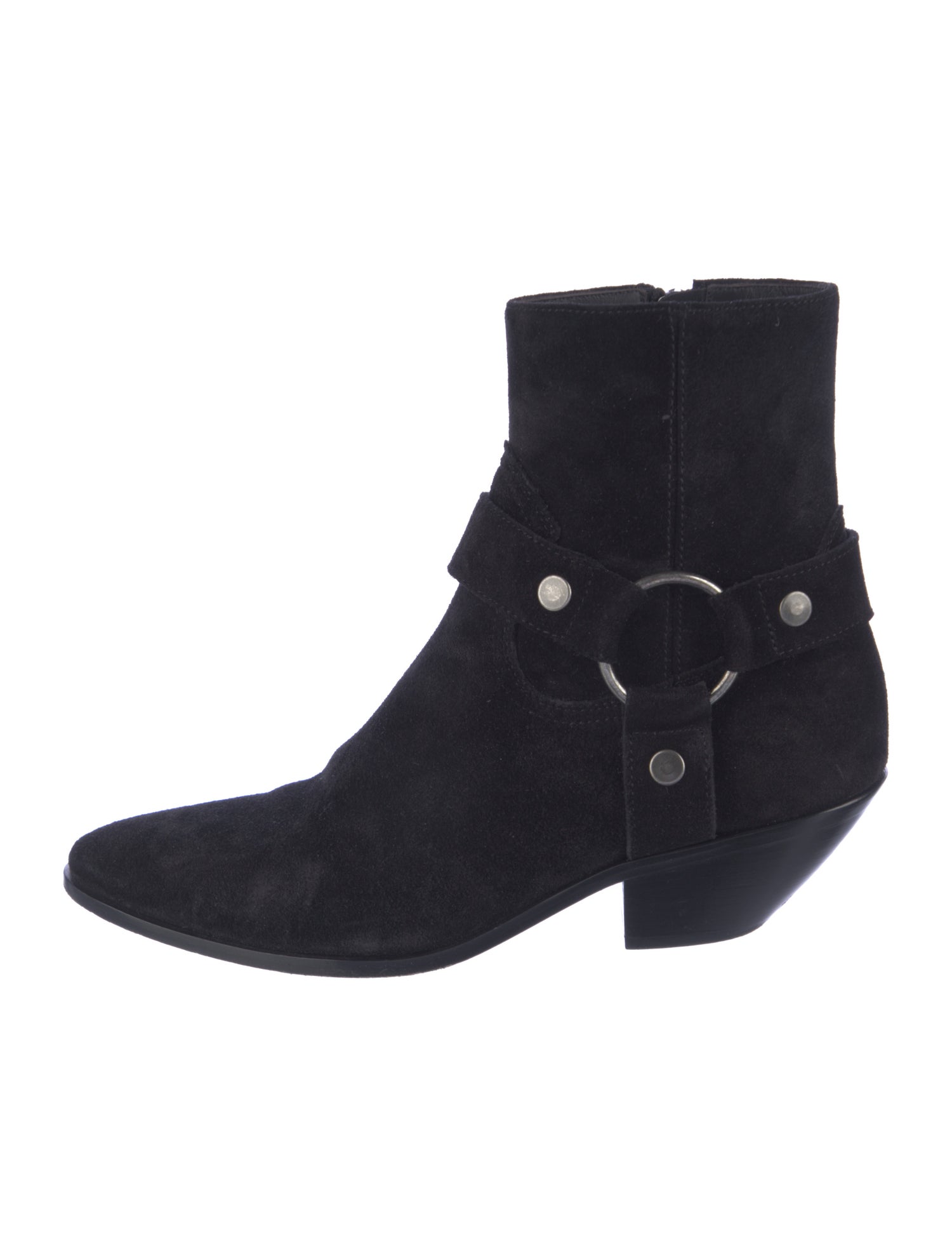 Yves Saint Laurent Suede Moto Boots