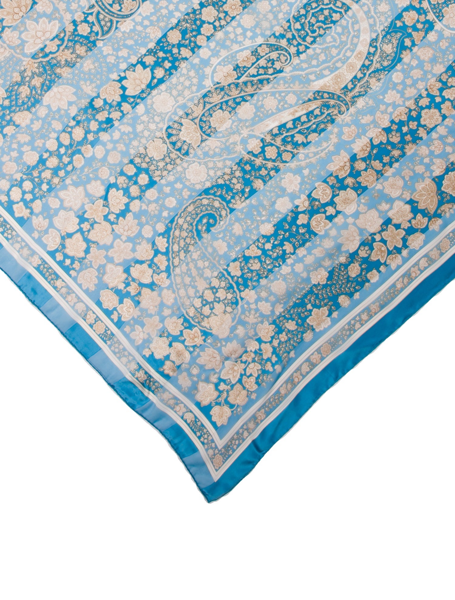 Yves Saint Laurent Silk Paisley Print Scarf