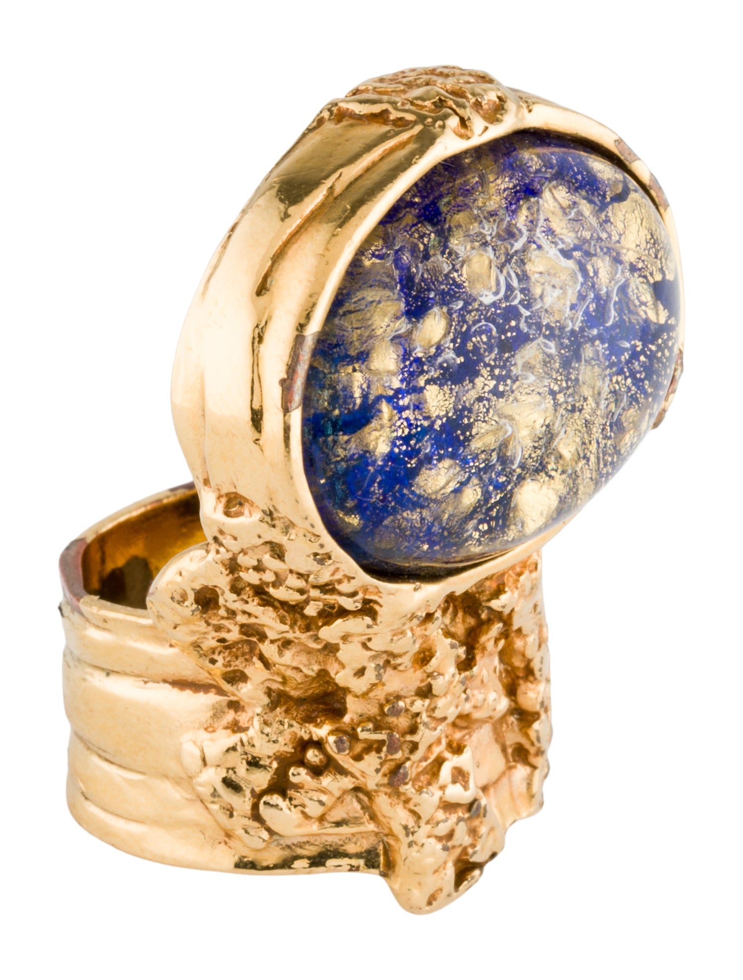 Yves Saint Laurent Glass Arty Cocktail Ring