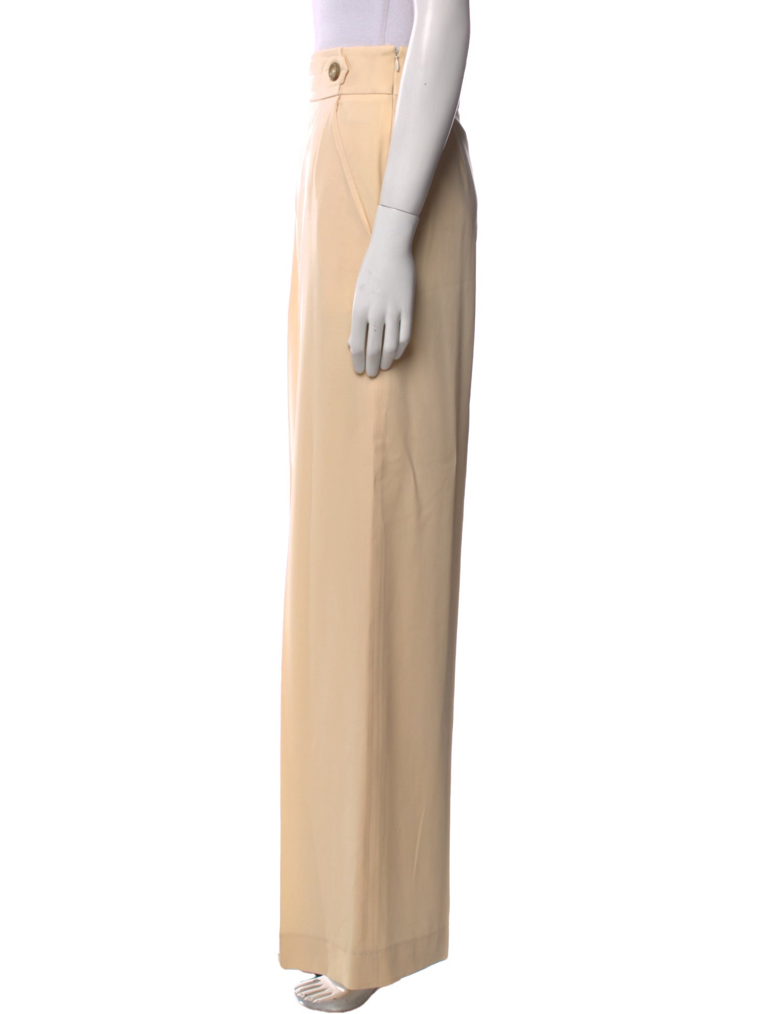 Yves Saint Laurent Wool Wide Leg Pants