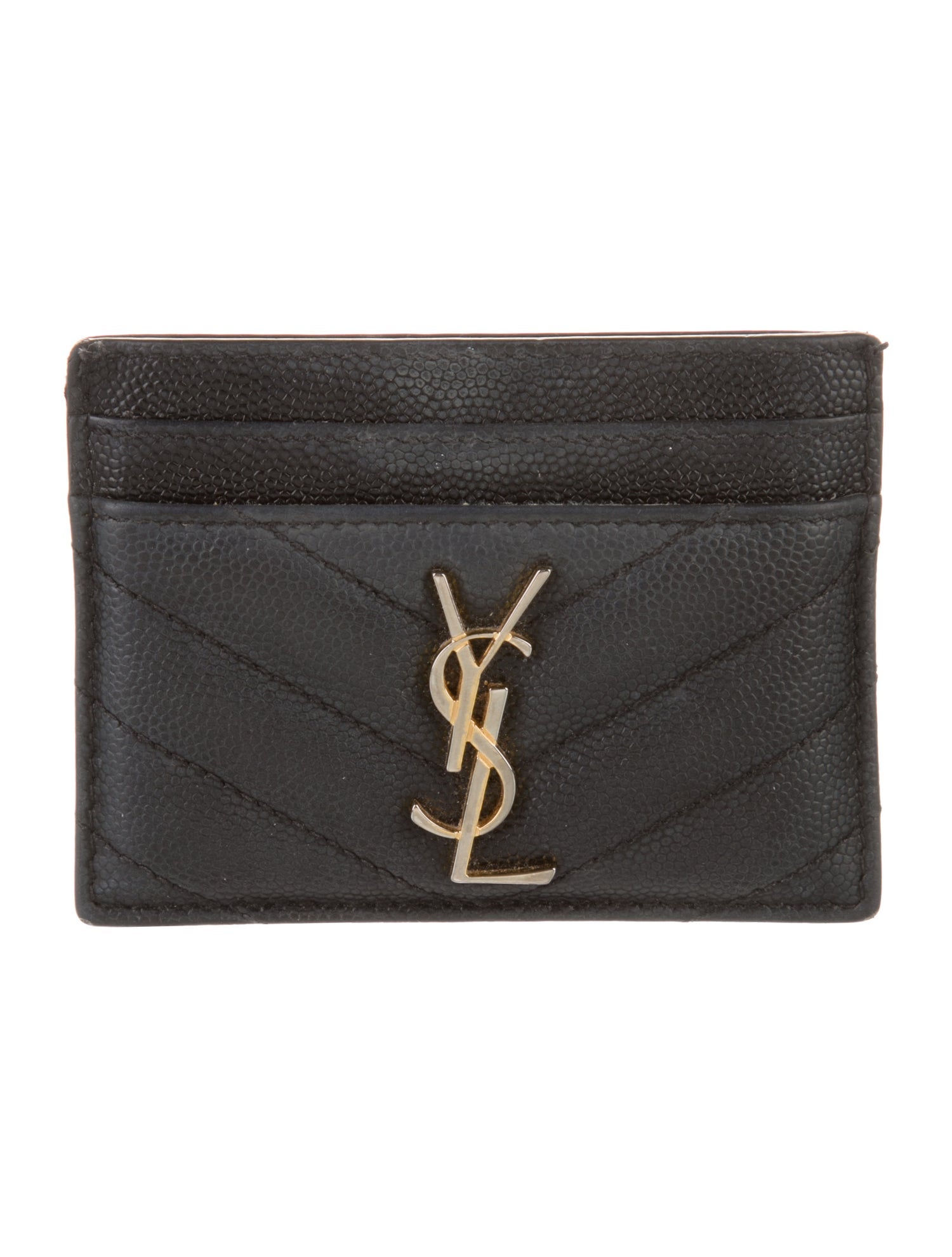 Yves Saint Laurent Leather Printed Card Holder