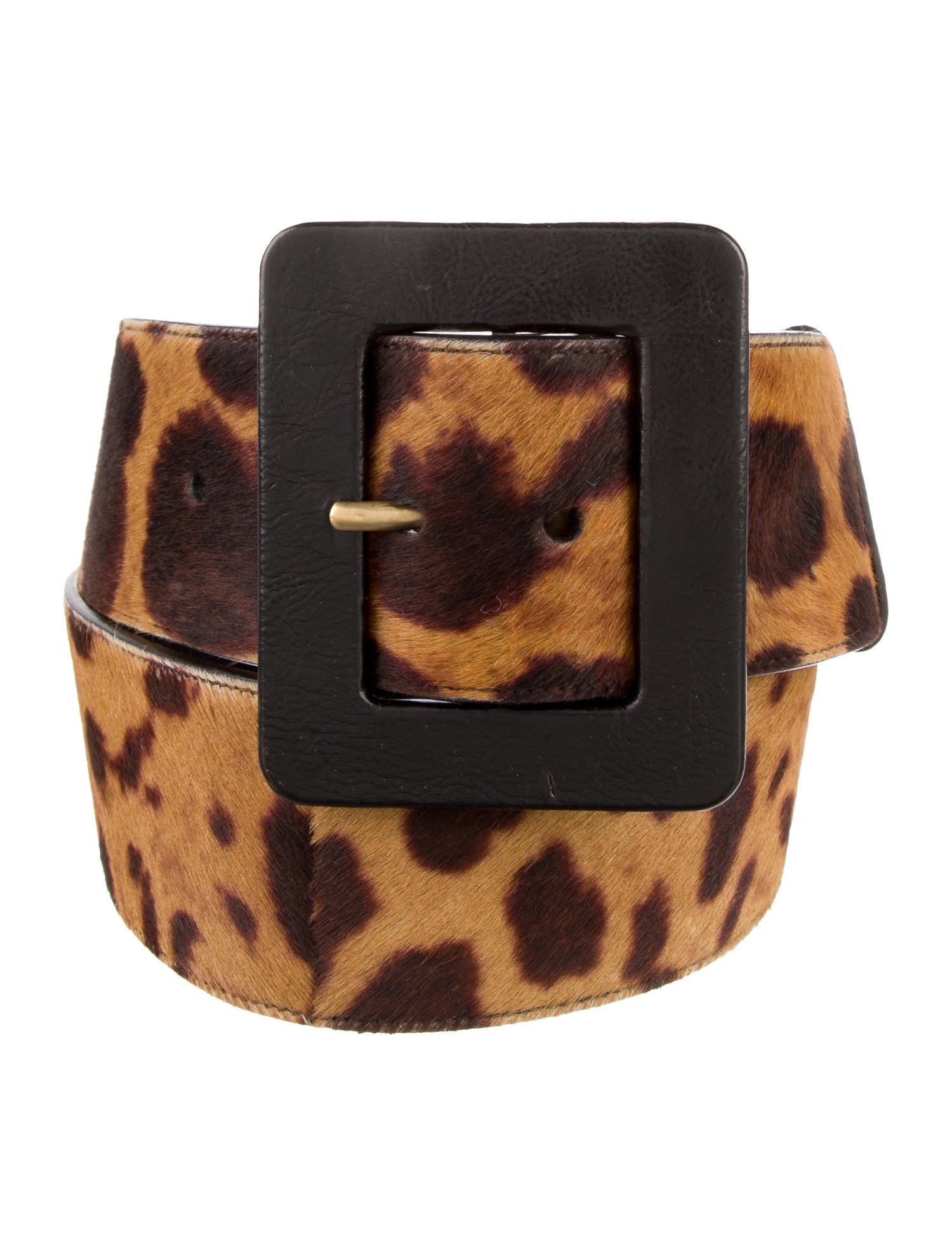 Yves Saint Laurent Wide Ponyhair Belt